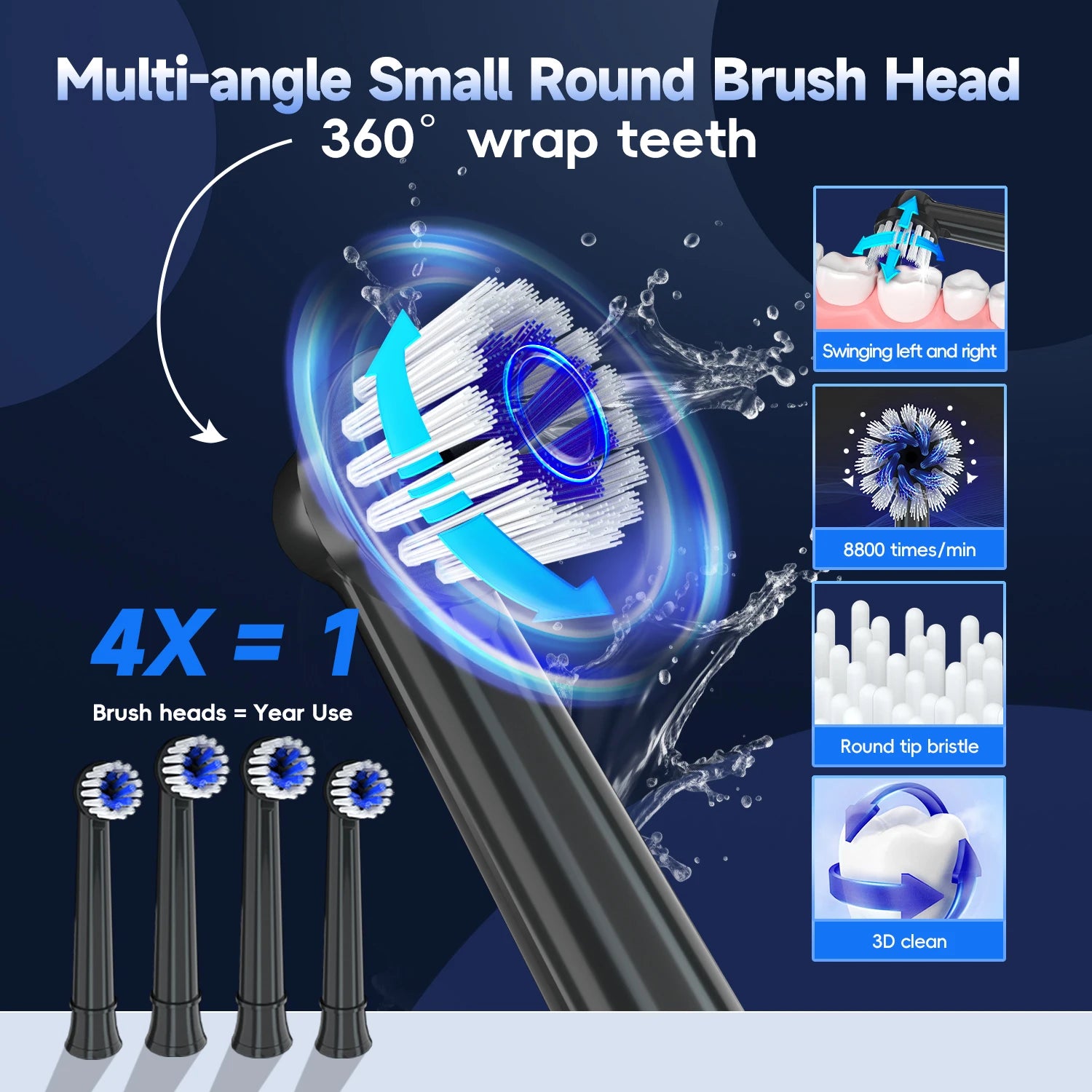 3-in-1 Professional Oral Care Kit with Water Flosser and Toothbrush - 2