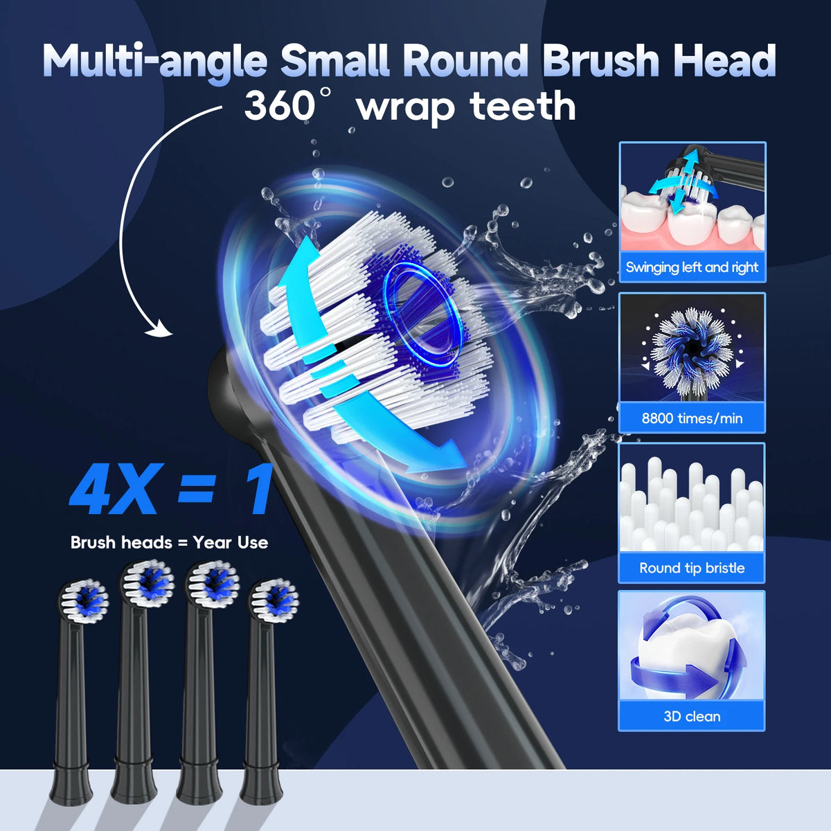 3-in-1 Professional Oral Care Kit with Water Flosser and Toothbrush