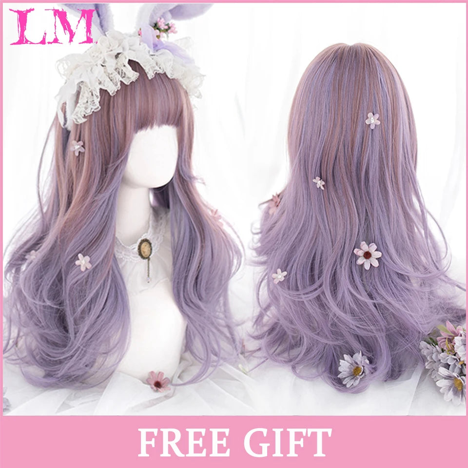 24-Inch Long Pink Cosplay Wig for Costumes - 23