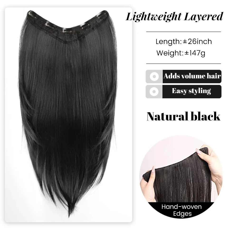 26-Inch V-Shaped Clip-In Hair Extensions