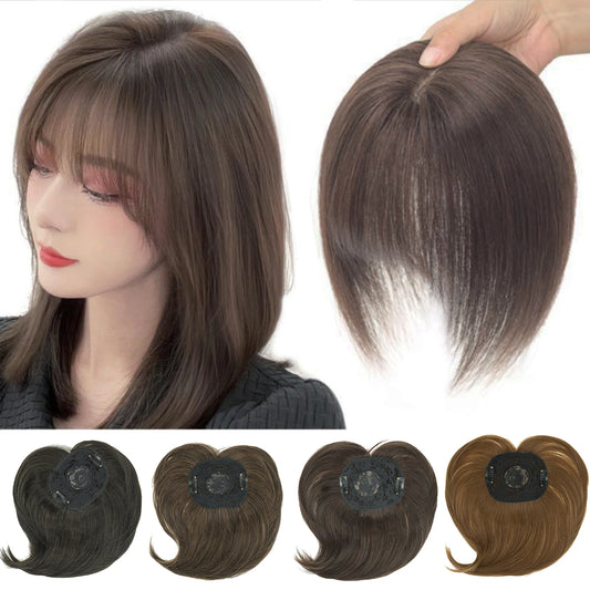 Clip-In Synthetic Hair Topper with Bangs for Volume