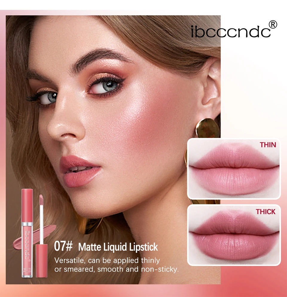 Waterproof Matte Liquid Lipstick for Long Lasting All Day Wear