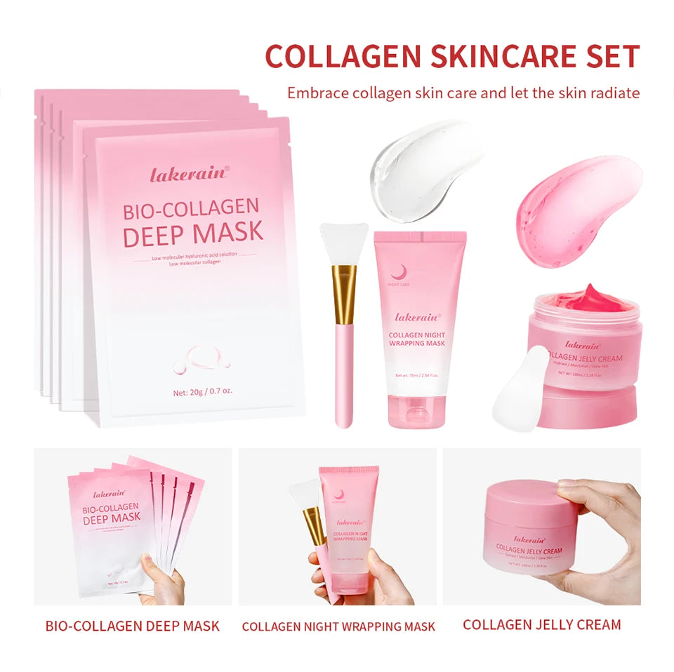 Collagen Skincare Set for Deep Hydration and Radiant Skin Repair - 8