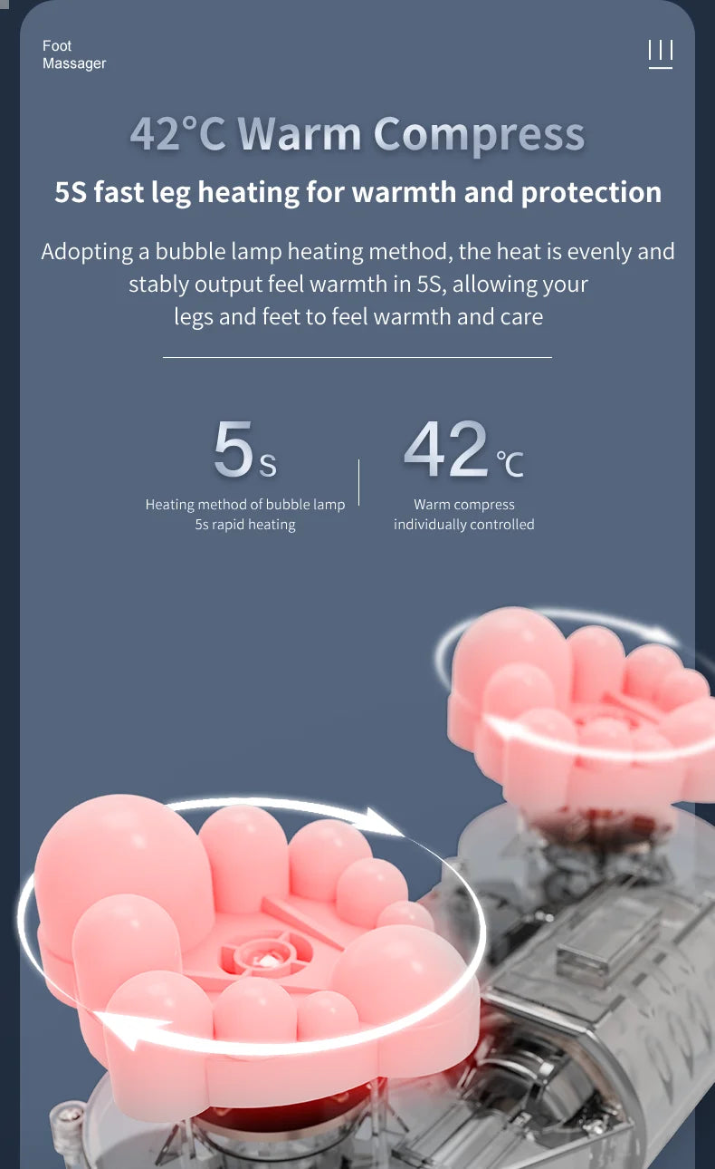 Multifunctional Shiatsu Foot and Calf Massager with Soothing Heat