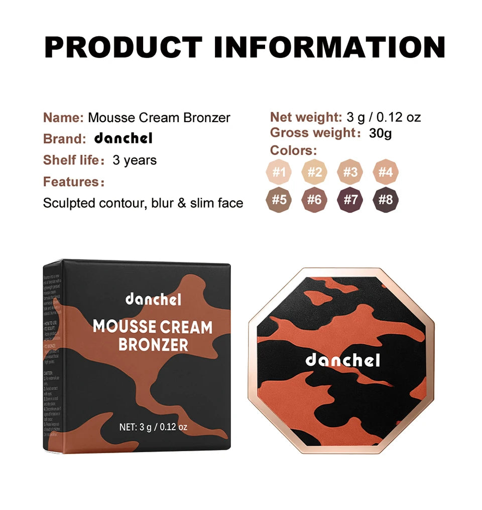 Long-Lasting Cream Mousse Bronzer for Natural Sculpting and Definition - 15