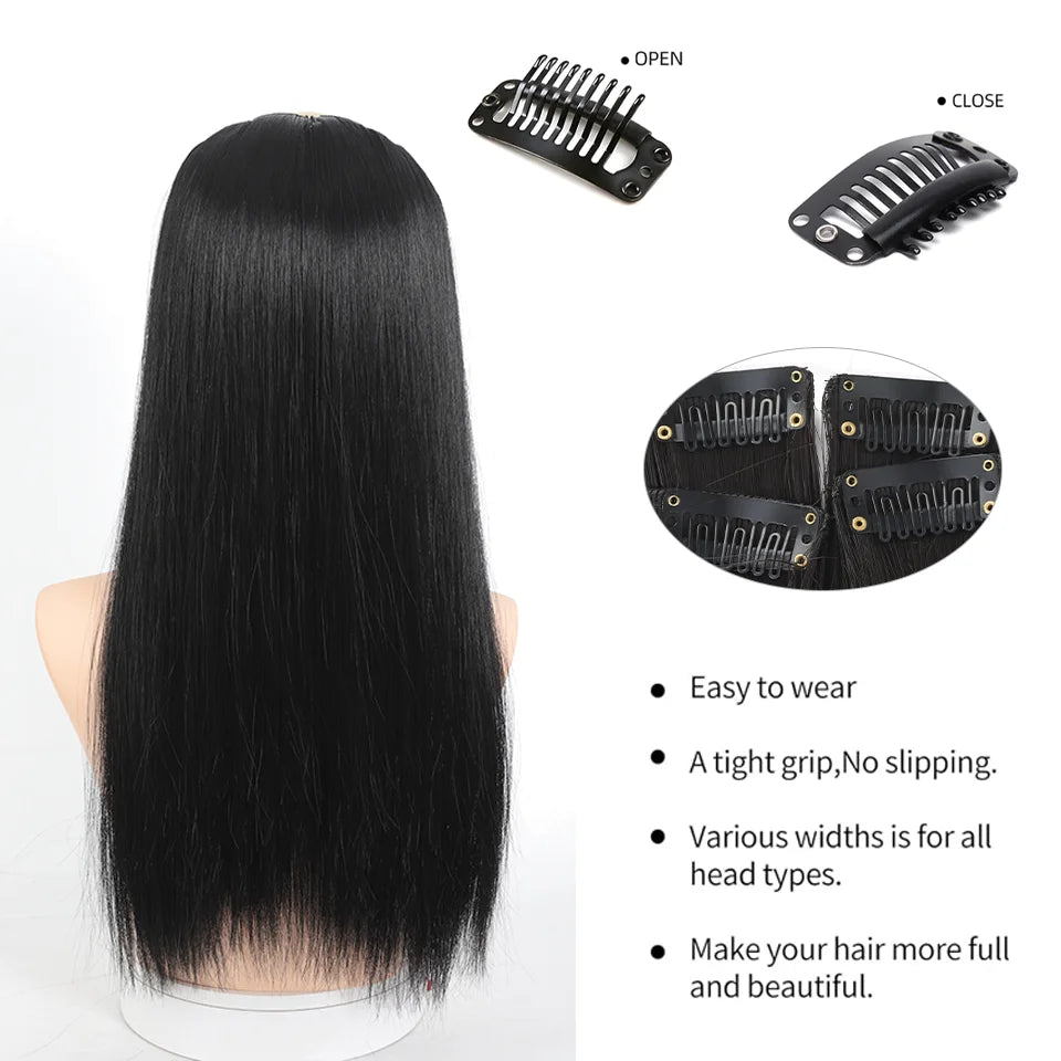 Straight Clip-In Synthetic Hair Extensions Set