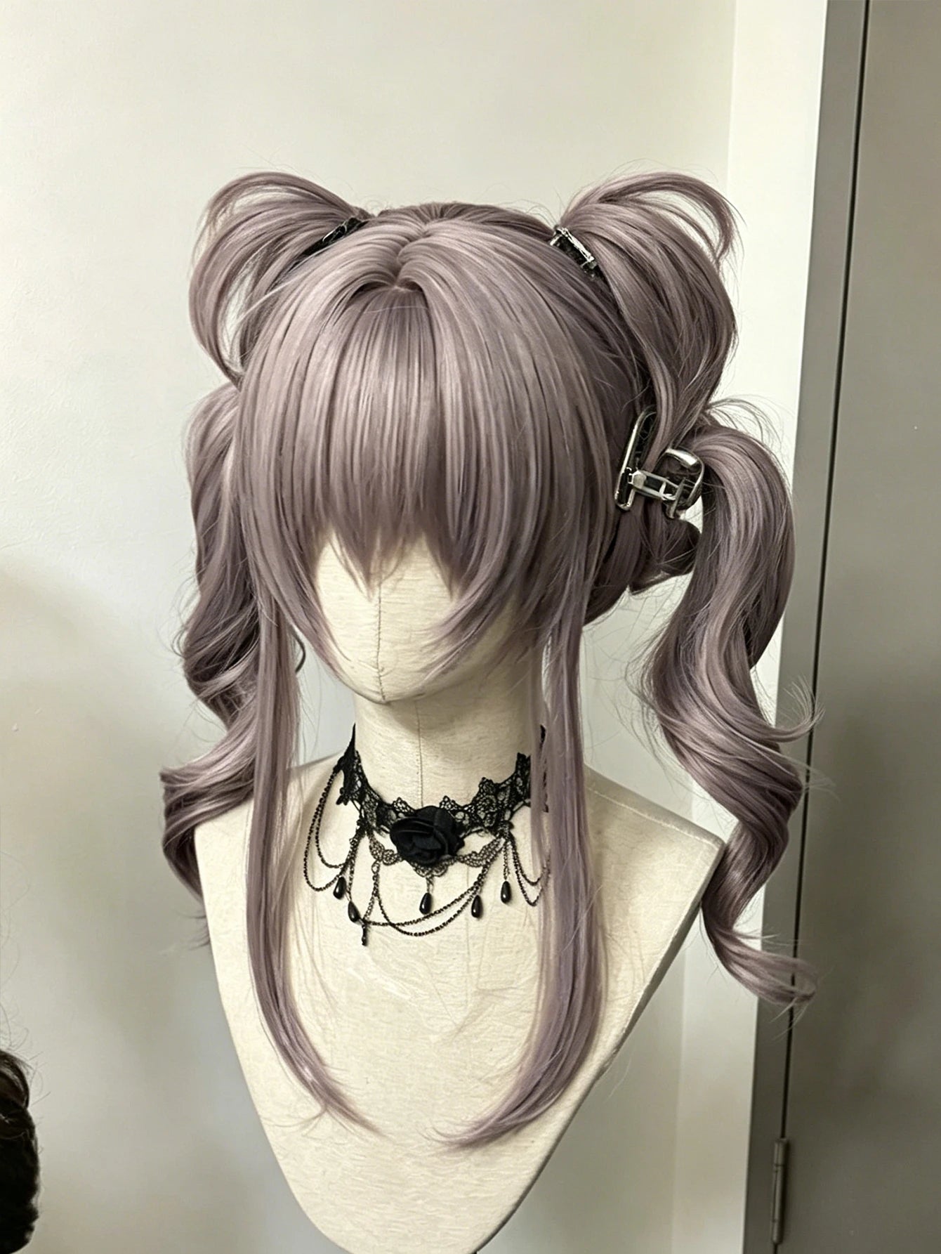 Long Curly Wavy Lolita Cosplay Wig with Ponytails for Halloween Events - 11