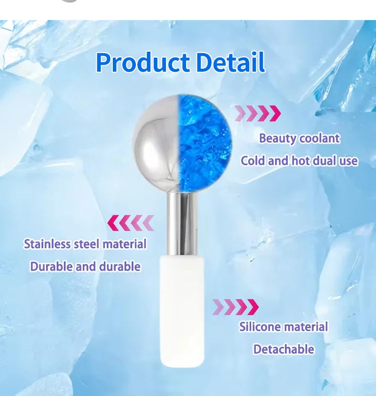 Stainless Steel Cooling Ice Globes for Facial Puffiness and Dark Circles - 9