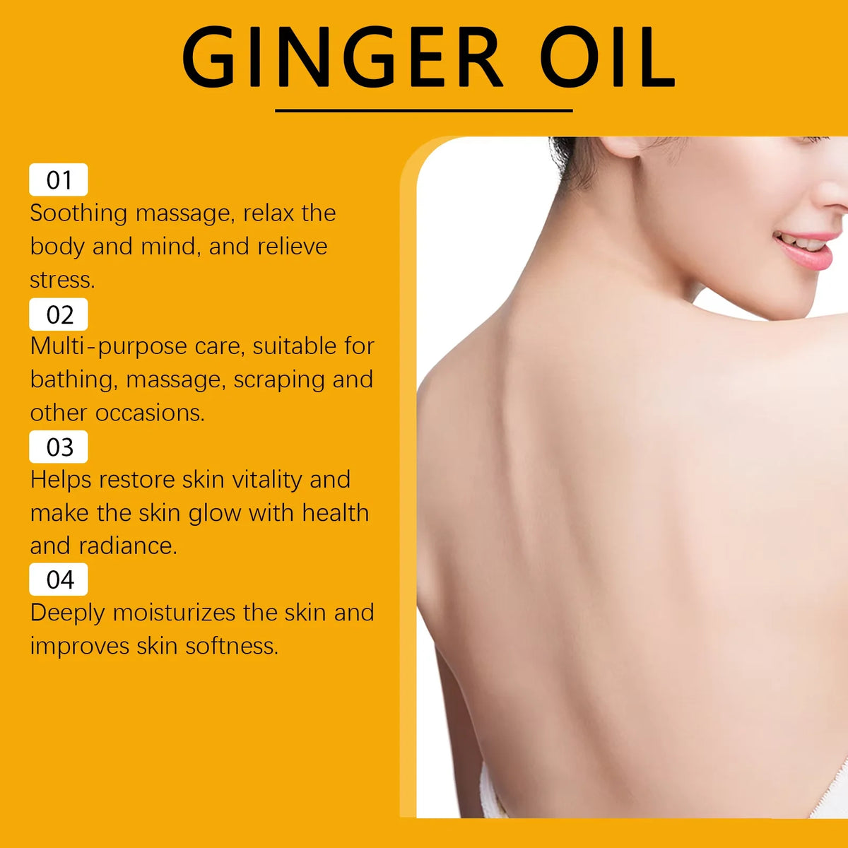 Ginger Essential Massage Oil for Muscle Relief and Skin Nourishment