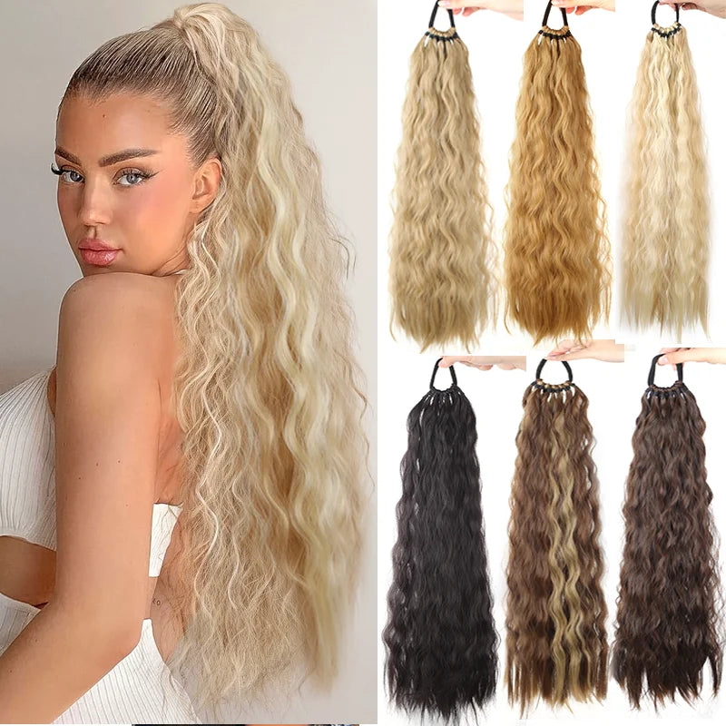 Long Wavy Ponytail Extension for Instant Natural Volume