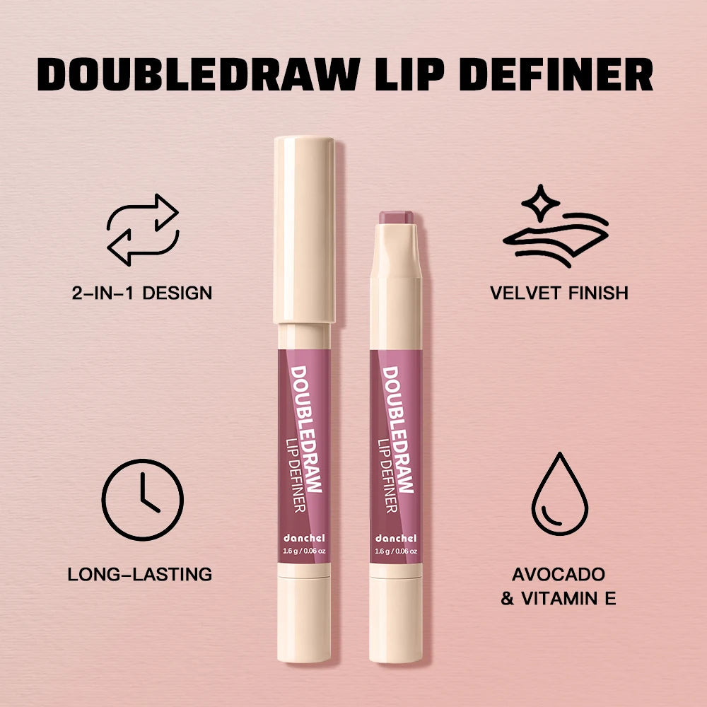 2-in-1 Dual Ended Matte Lip Contour Liner and Hydrating Gloss Pen - 7