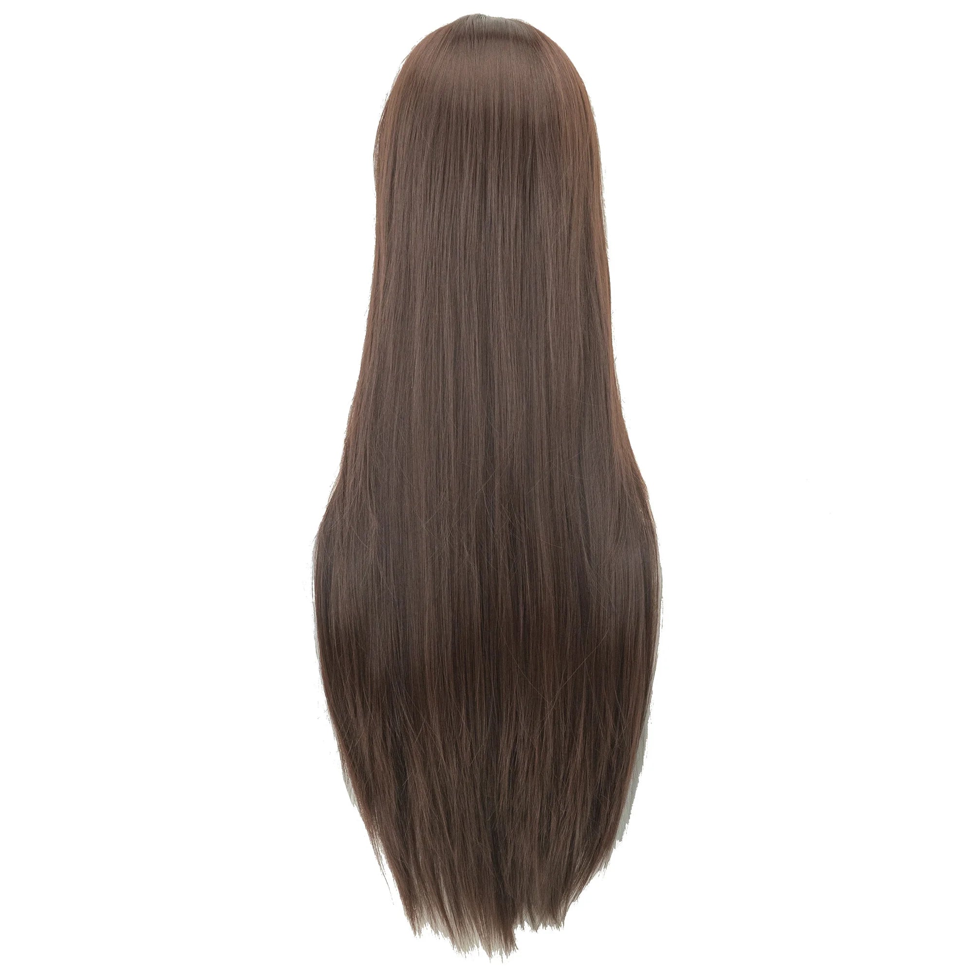 Long Straight Brown Synthetic Cosplay Wig for Anime Costume Parties - 5