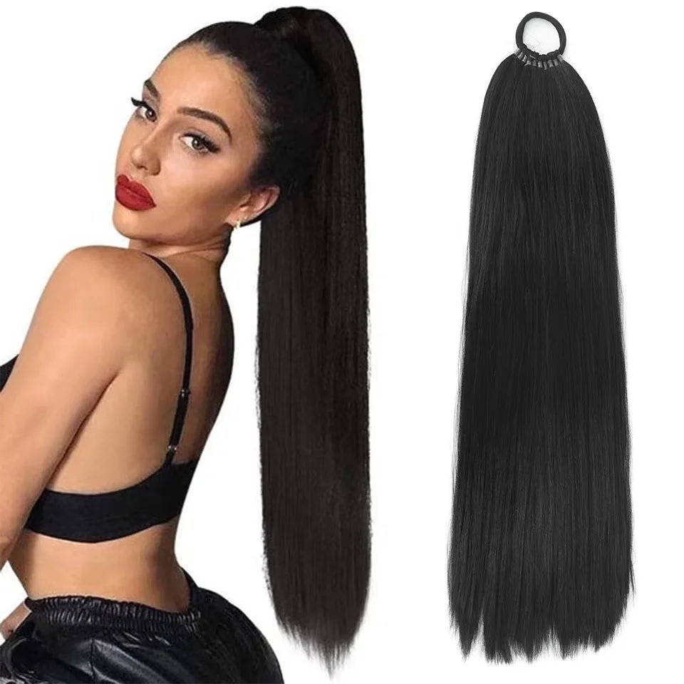 24-Inch Straight Synthetic Ponytail Extension