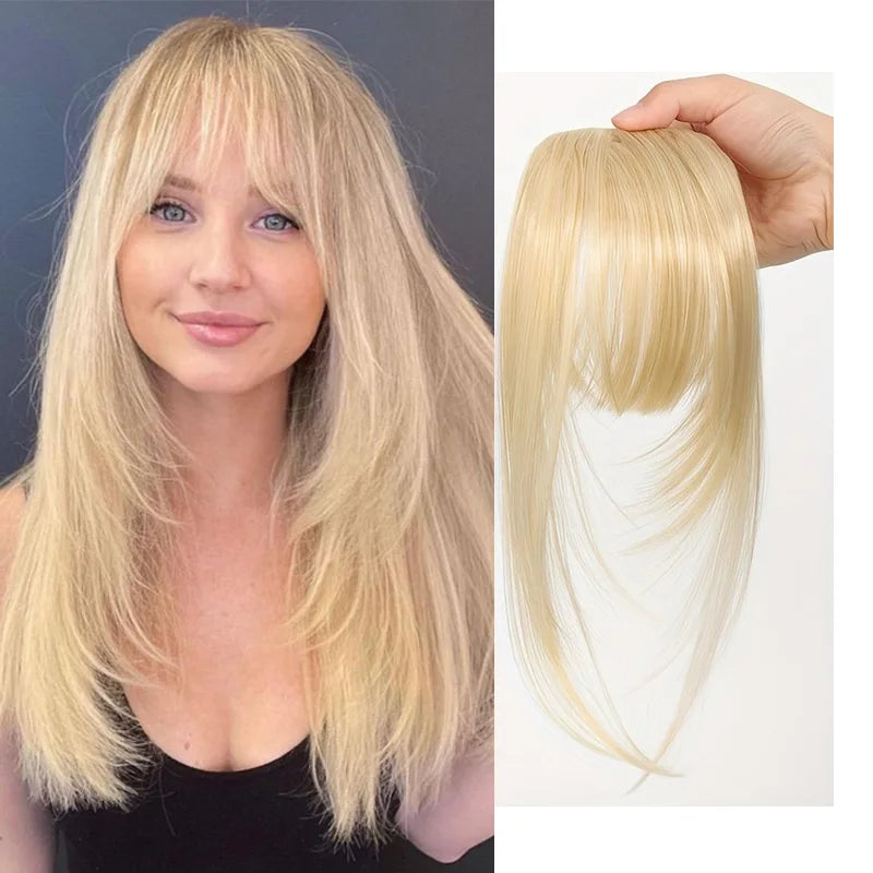 Clip-In Wispy Fringe Bangs with Sideburns for Natural Hair Transformation - 11