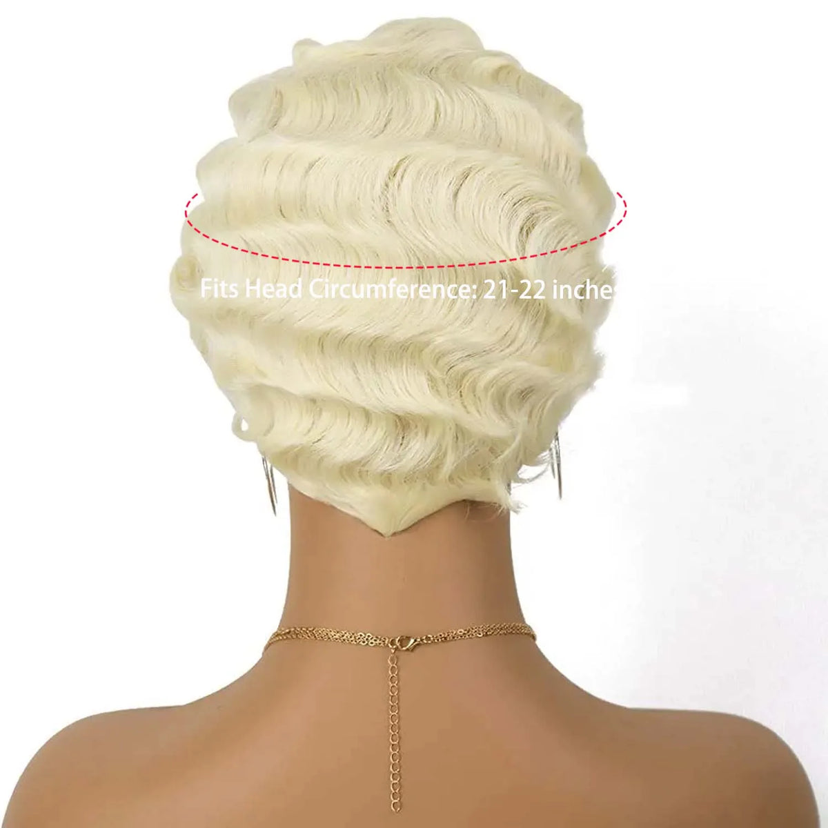 Short Curly Finger Wave Wig for Women 1920s Cosplay and Daily Use