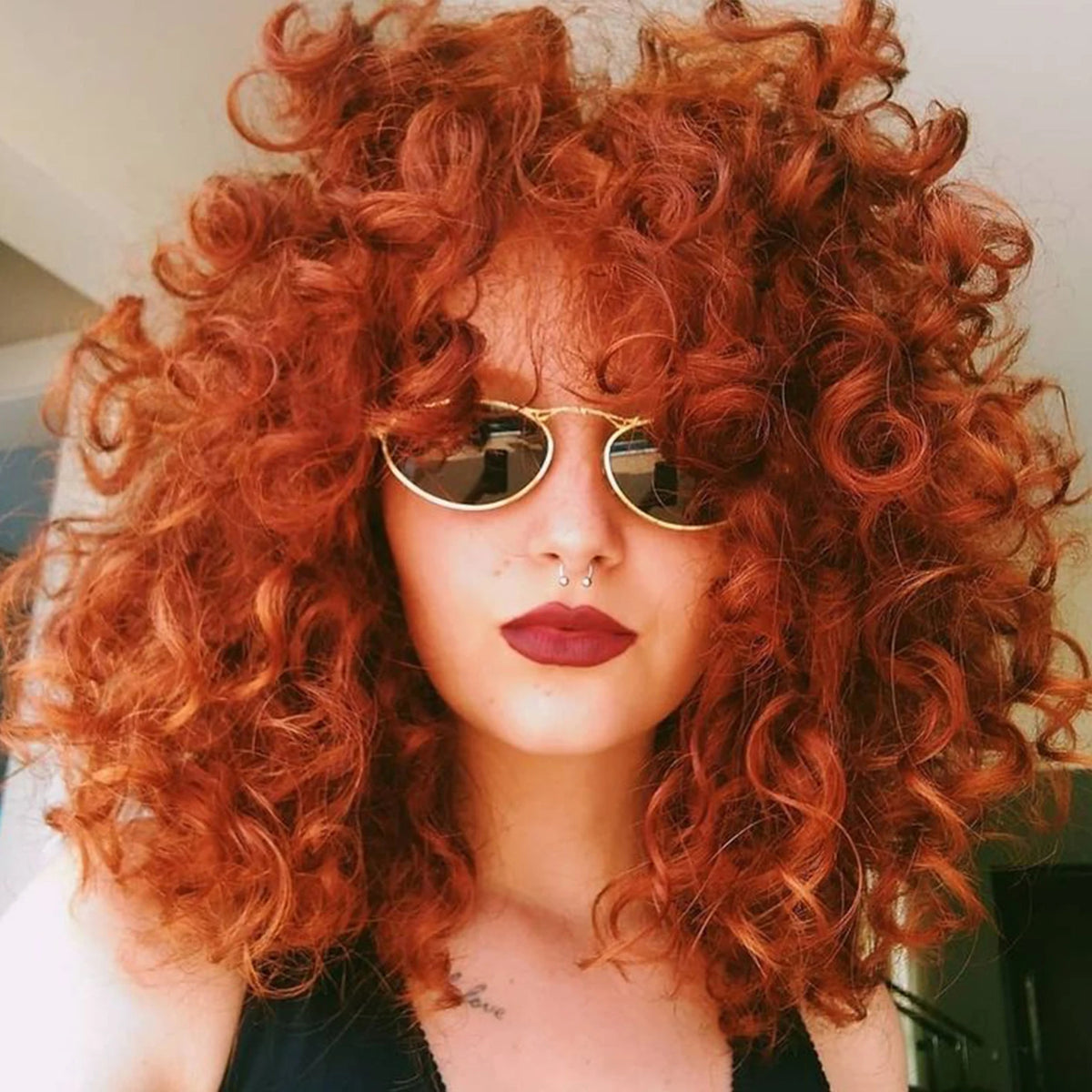 Short Curly Afro Wig for Daily Wear Natural Synthetic Hair