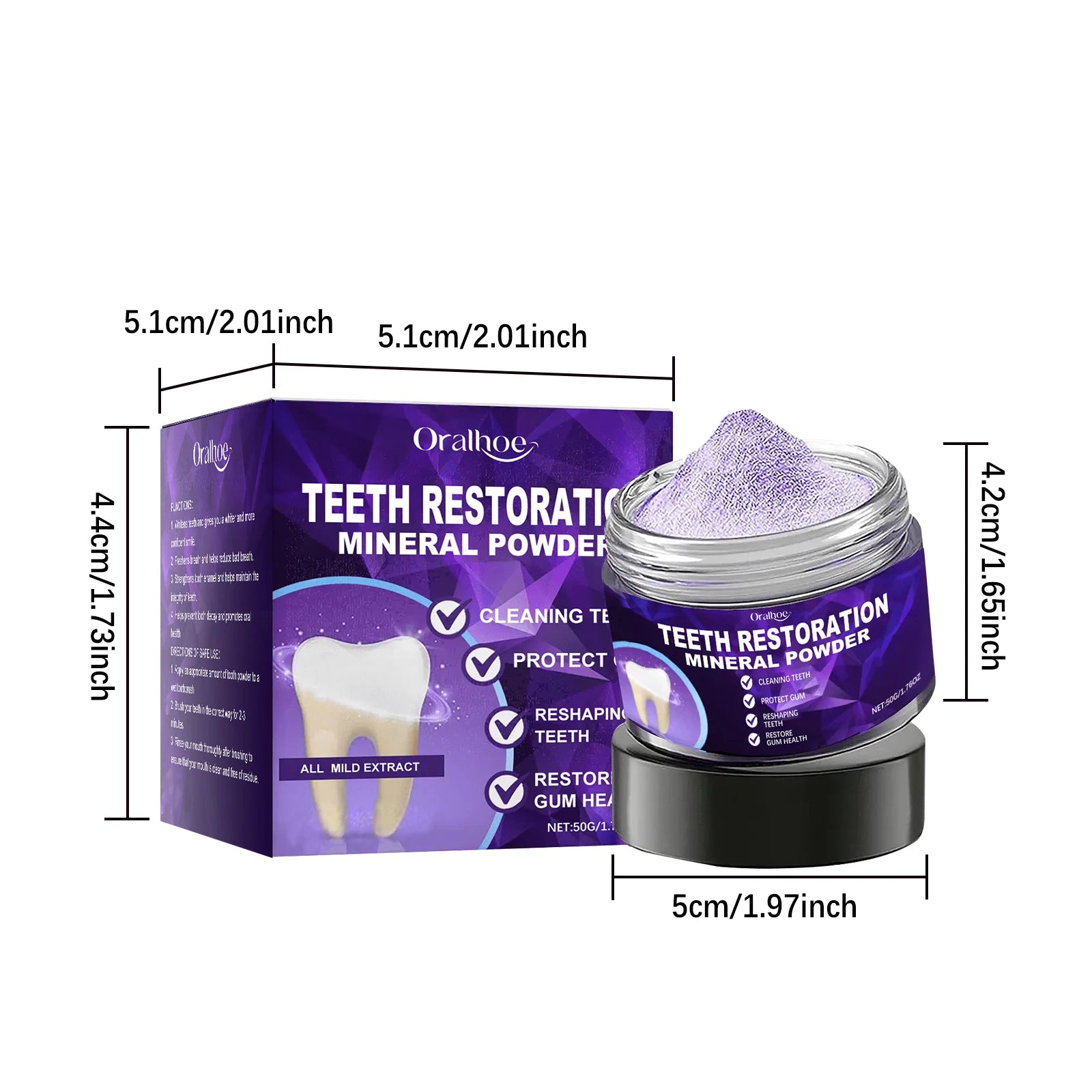 Natural Teeth Whitening and Enamel Restoration Powder for Brighter Smiles - 6