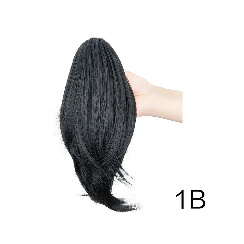 Short Synthetic Claw Clip Ponytail Extension for Natural Voluminous Hair - 7