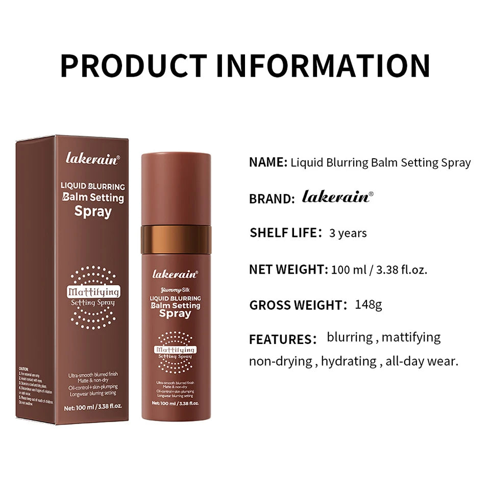 Liquid Blurring Balm Setting Spray for Long-Lasting Matte Makeup Finish - 15