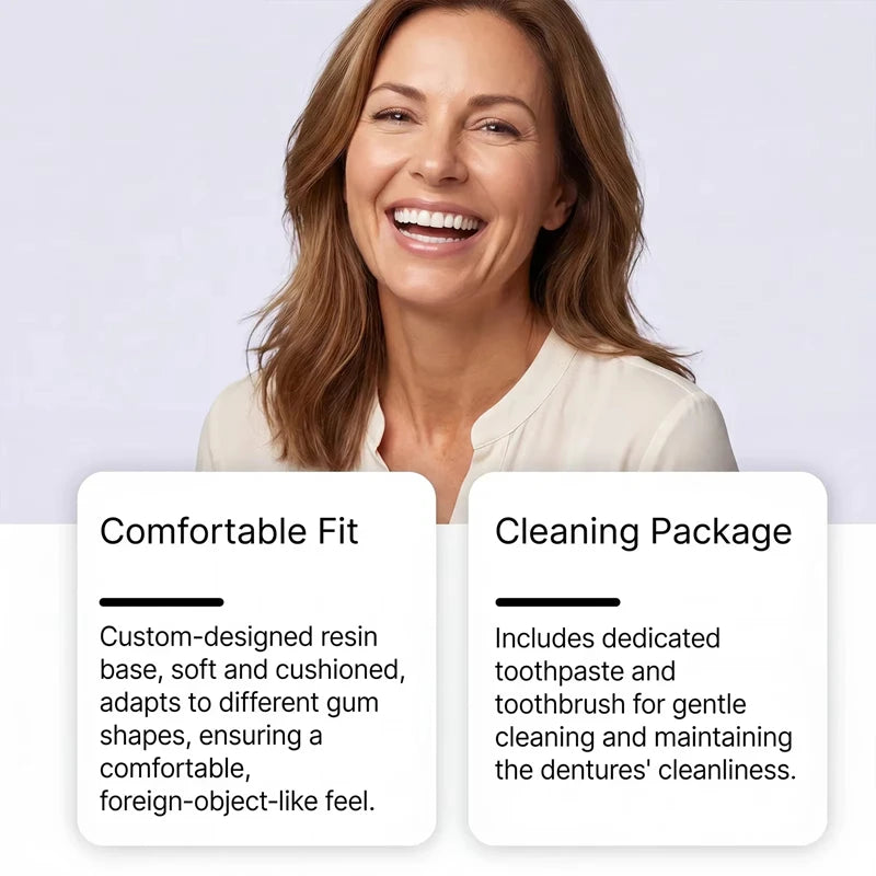 Comfortable Silicone Full Set Dentures for Instant Smile Enhancement