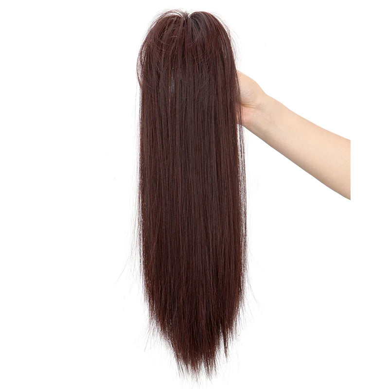 18-Inch Straight Claw Clip Ponytail Extension for Instant Volume