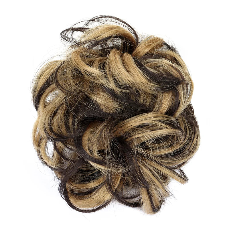 Messy Curly Hair Bun Claw Clip Extension for Instant Voluminous Updo - 10
