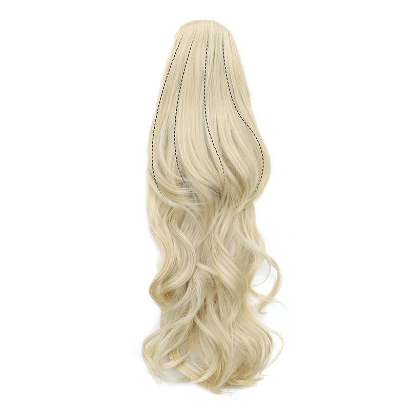22-Inch Wavy Curly Drawstring Ponytail Extension - 12