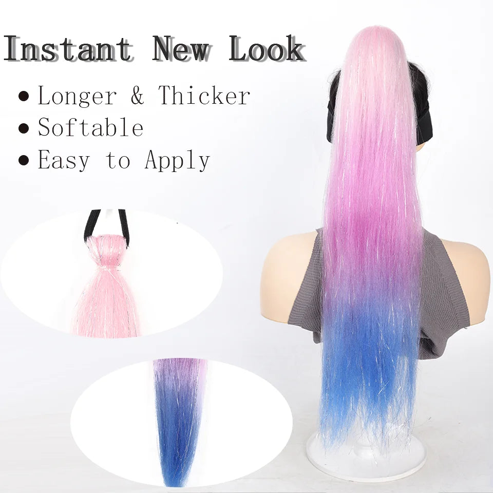 26-Inch Synthetic Hair Extensions for Festivals and Cosplay - 3