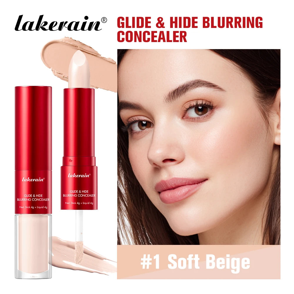 2-in-1 Blurring Concealer and Liquid Foundation for Flawless Full Coverage - 24