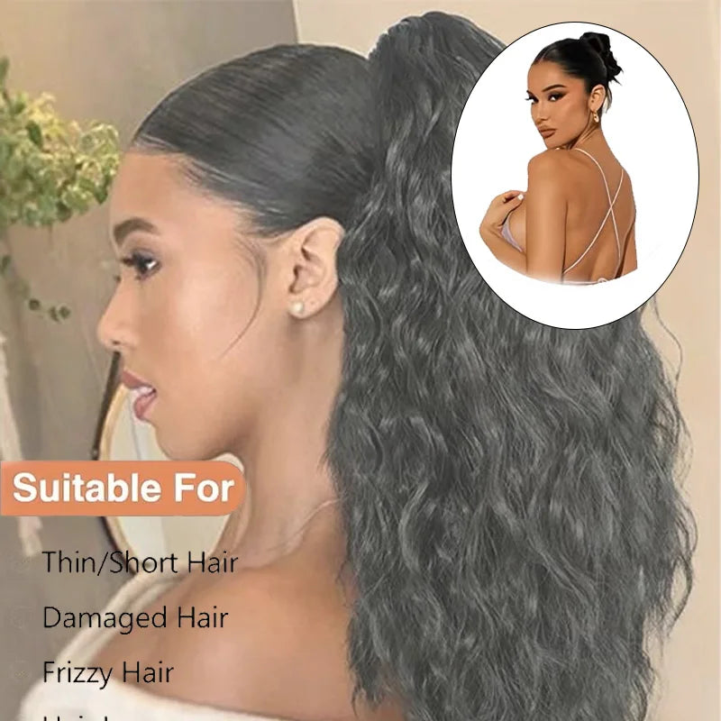 18-Inch Wavy Synthetic Ponytail Extension