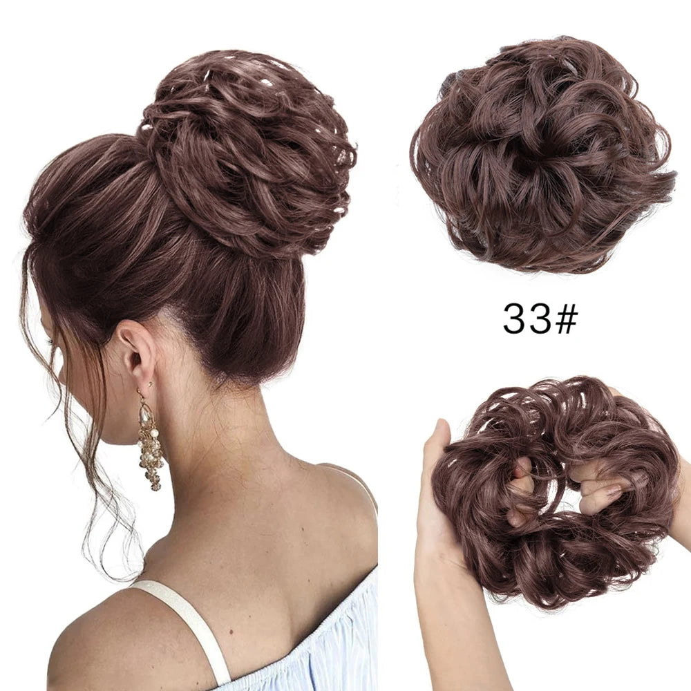 Wavy Curly Messy Hair Bun for Quick Elegant Hairstyles - 12