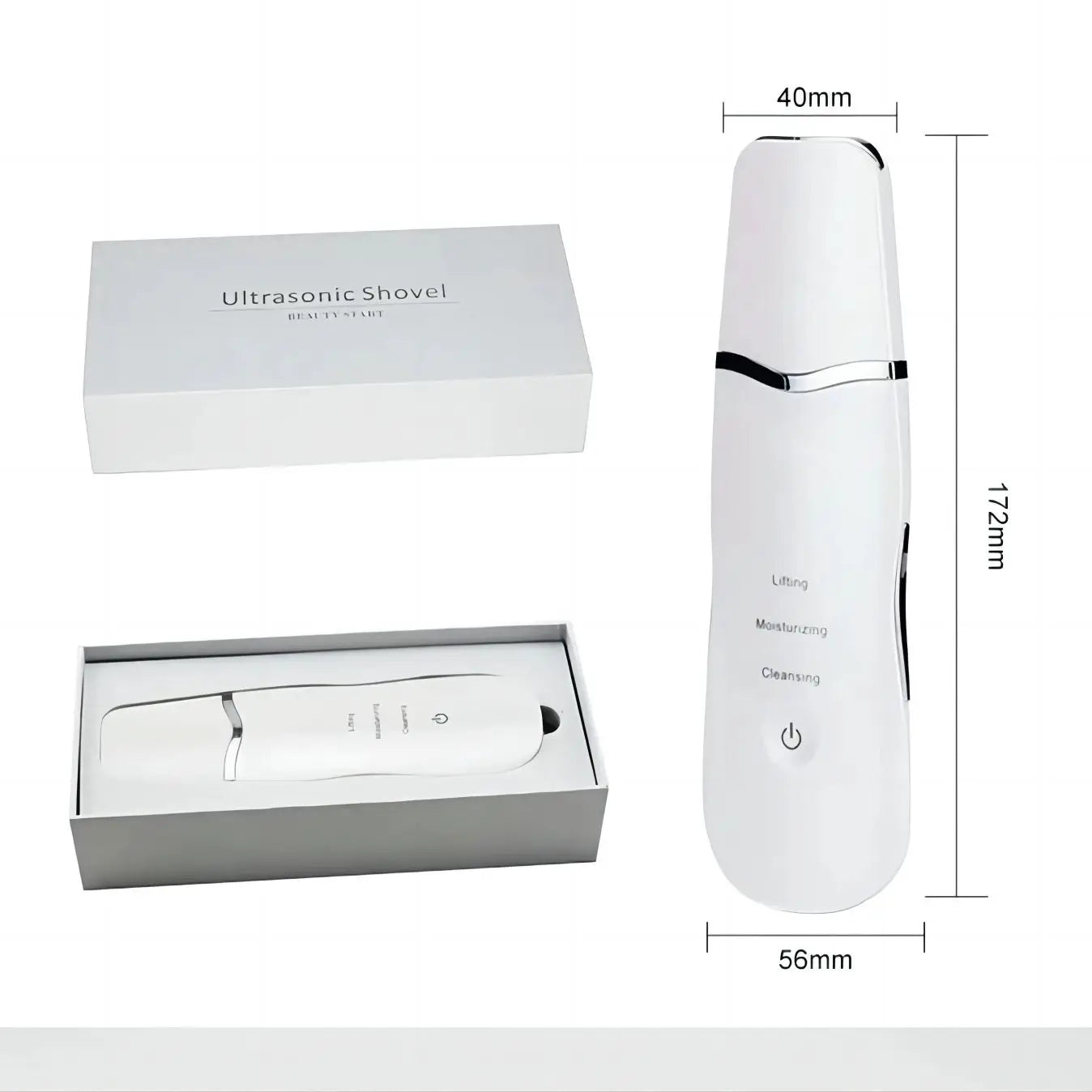 3-in-1 Ultrasonic Facial Skin Scrubber and Pore Cleaning Spatula - 6
