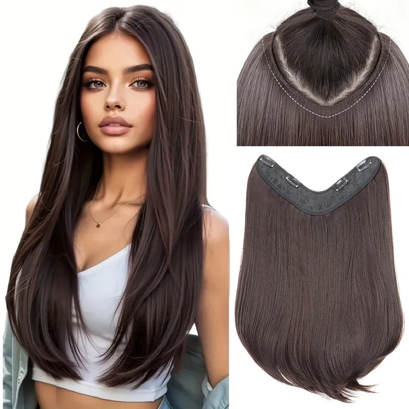 24-Inch V-Shaped Invisible Clip-In Hair Extensions - 13