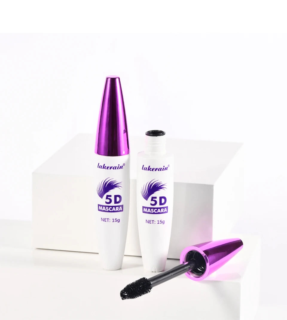 Waterproof 5D Lengthening and Volumizing Mascara for Long Lasting Lashes