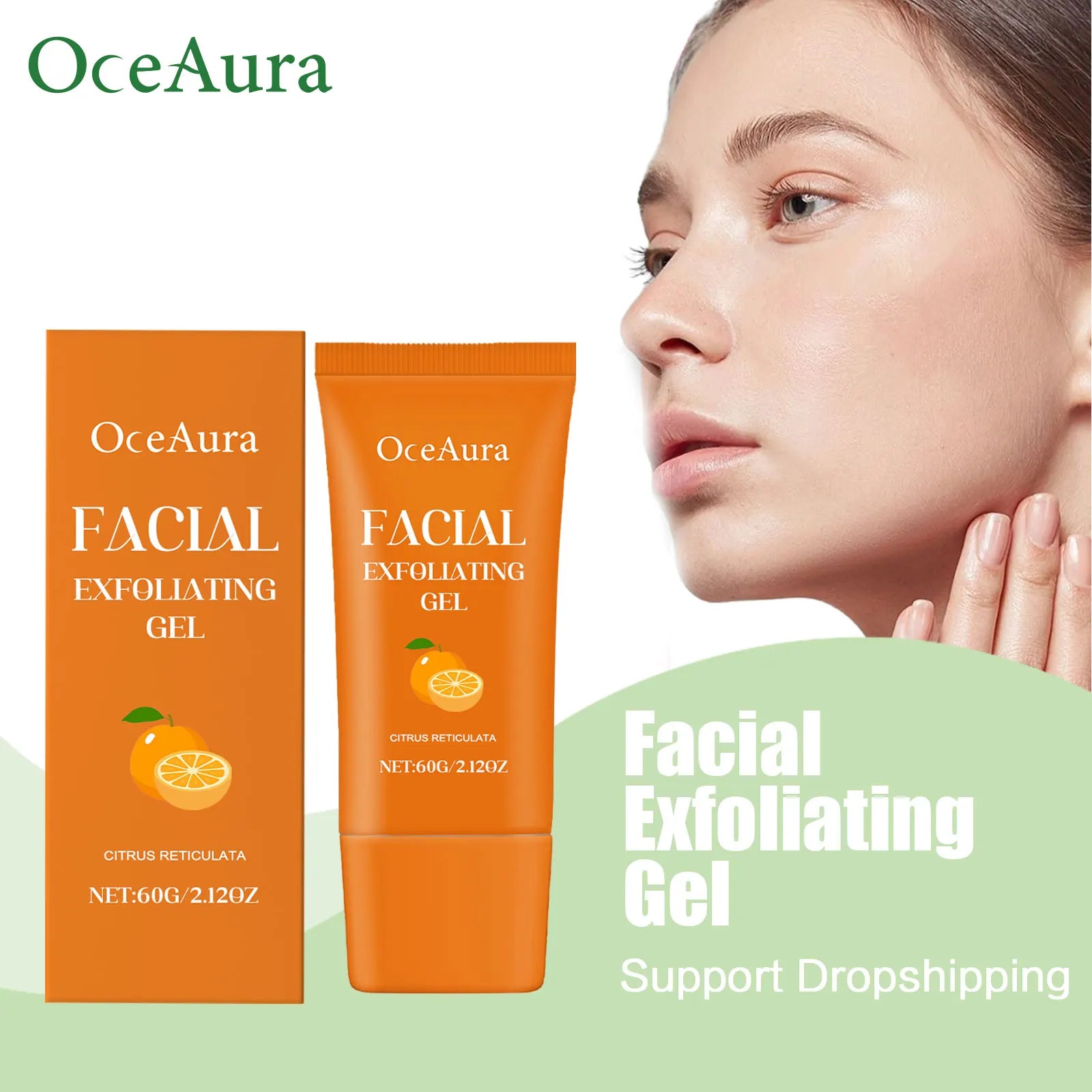 Brightening Orange Facial Exfoliating Gel for Smooth and Glowing Skin - 1