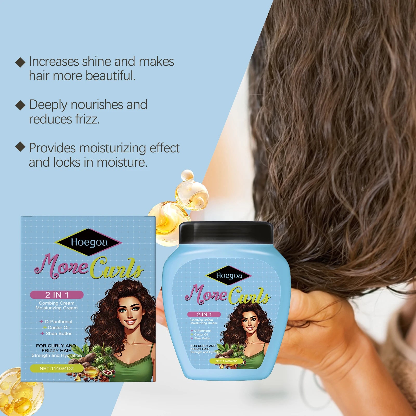 Curl Defining Moisturizing Cream for Frizzy and Curly Hair - 16