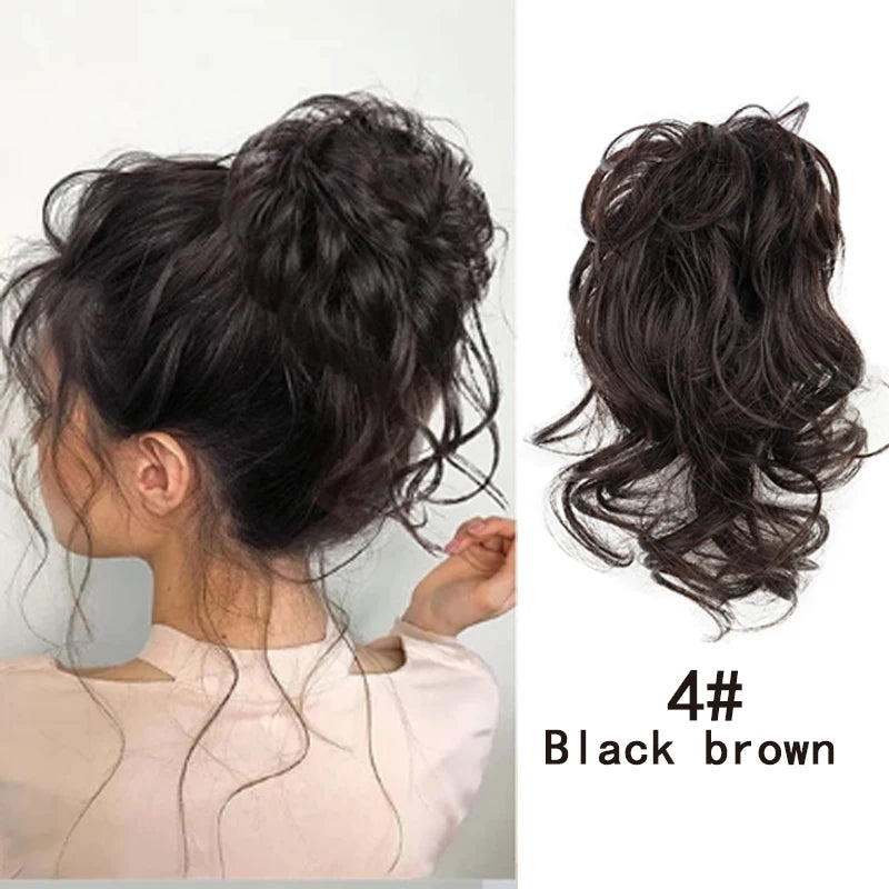 Messy Wavy Claw Clip Hair Bun Extension for Instant Volume - 11