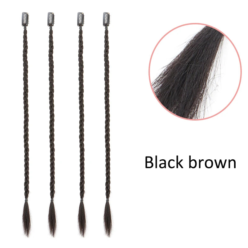 20-Inch Clip-In Synthetic Box Braid Hair Extensions
