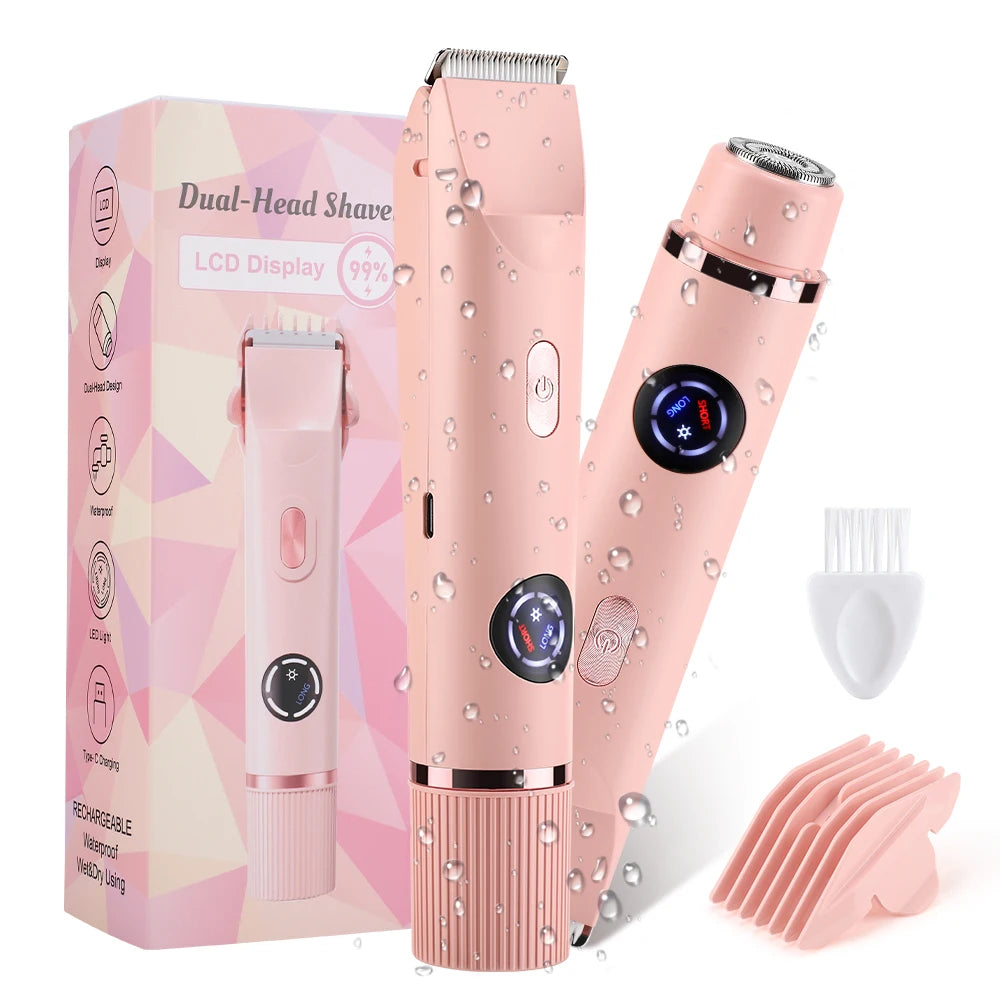 Dual-Head Electric Shaver and Bikini Trimmer for Women - 7
