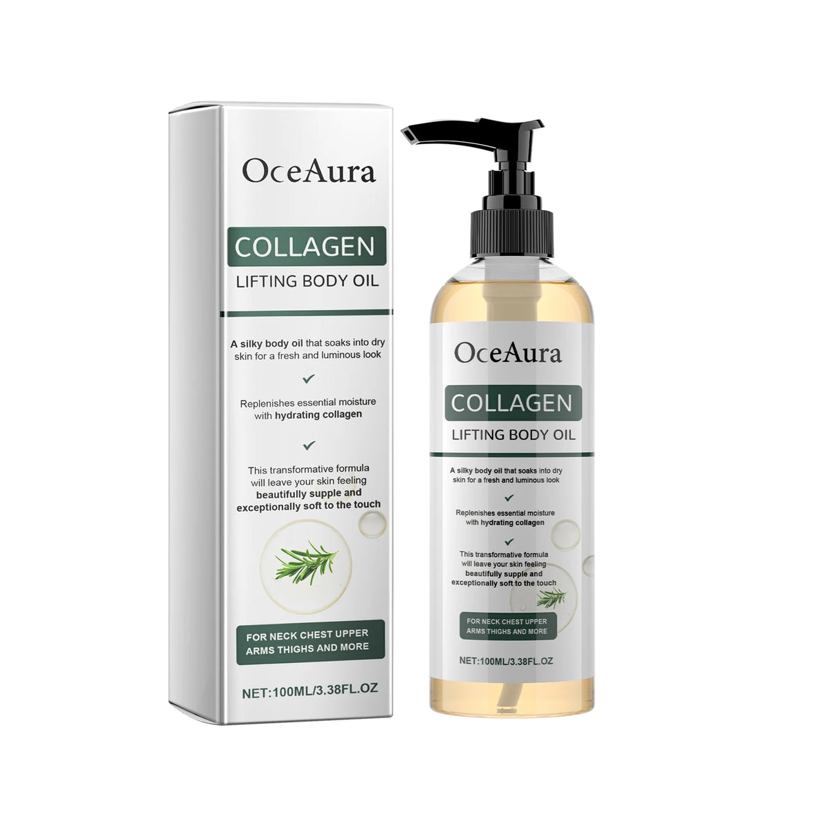 Collagen Body Firming Massage Oil for Skin Tightening and Hydration
