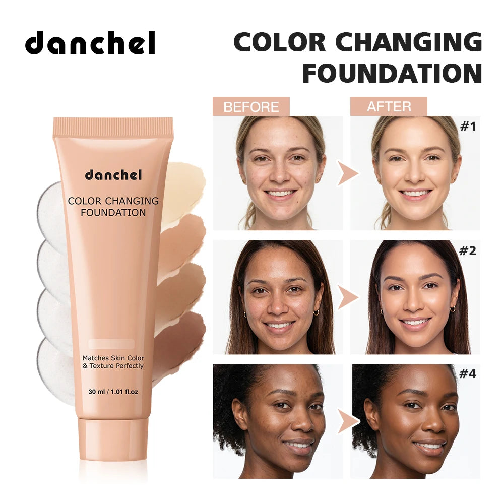 Color-Changing Liquid Foundation for Flawless Even Skin Tone Coverage