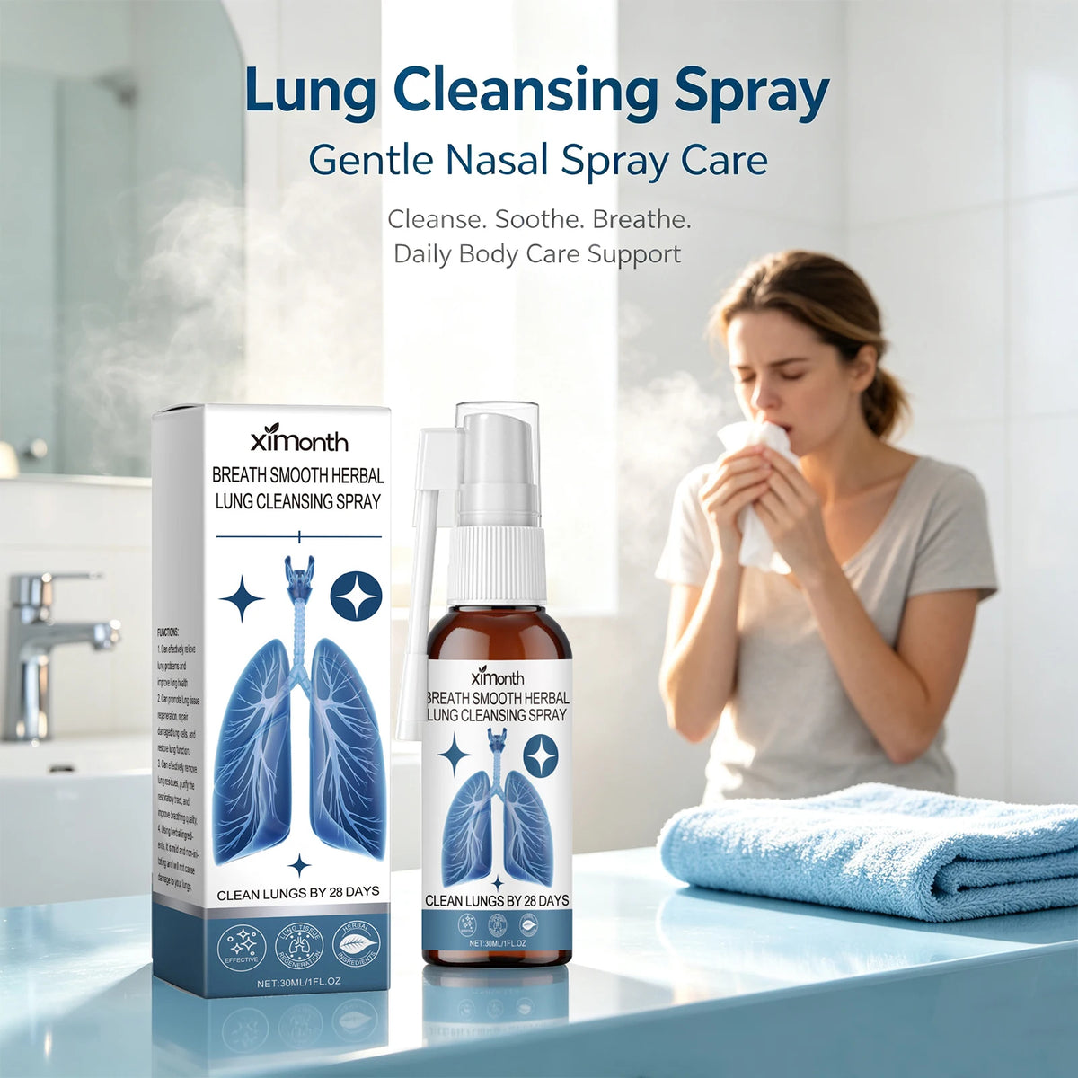 Herbal Lung Cleansing and Throat Soothing Care Spray