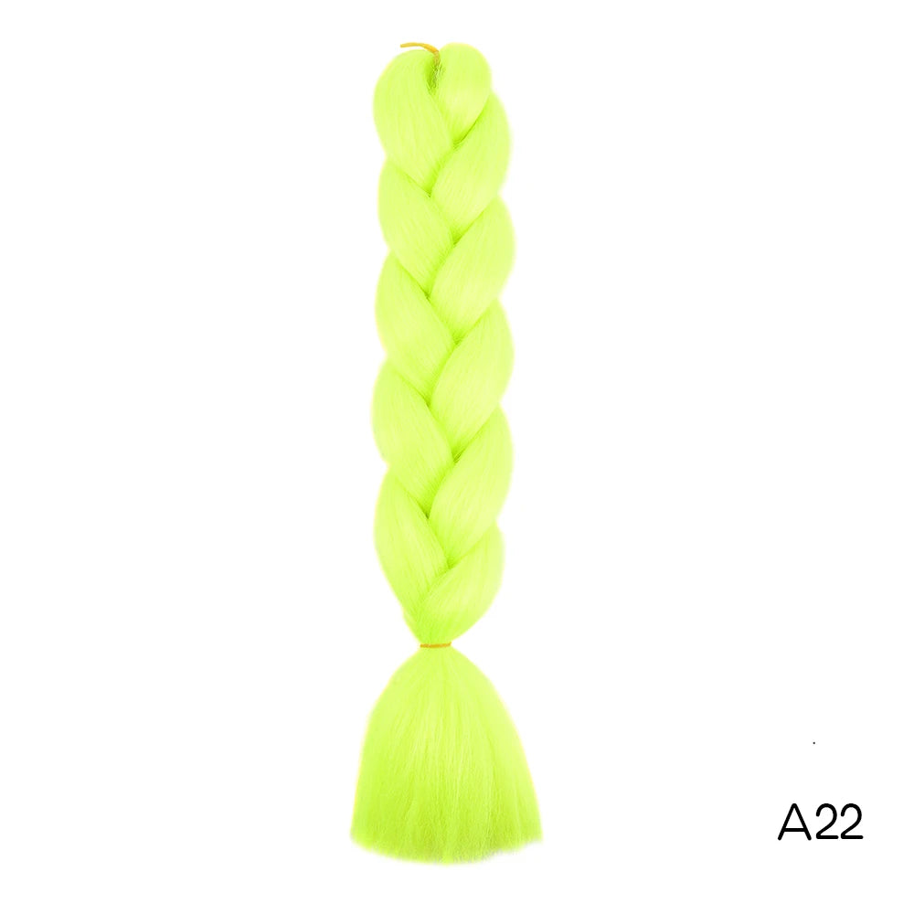 24-Inch Long Synthetic Jumbo Braiding Hair Extensions