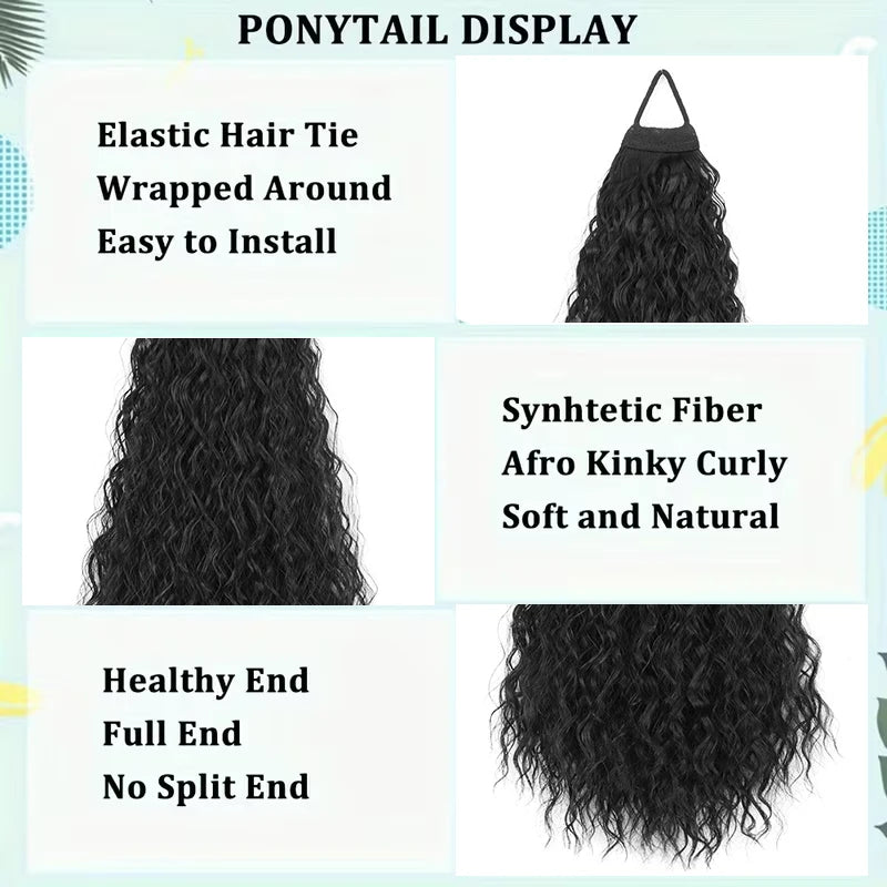 26-Inch Wavy Curly Ponytail Extension for Instant Volume - 4