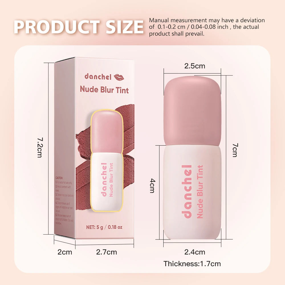 2-in-1 Velvet Matte Lip and Cheek Tint for Natural Daily Makeup