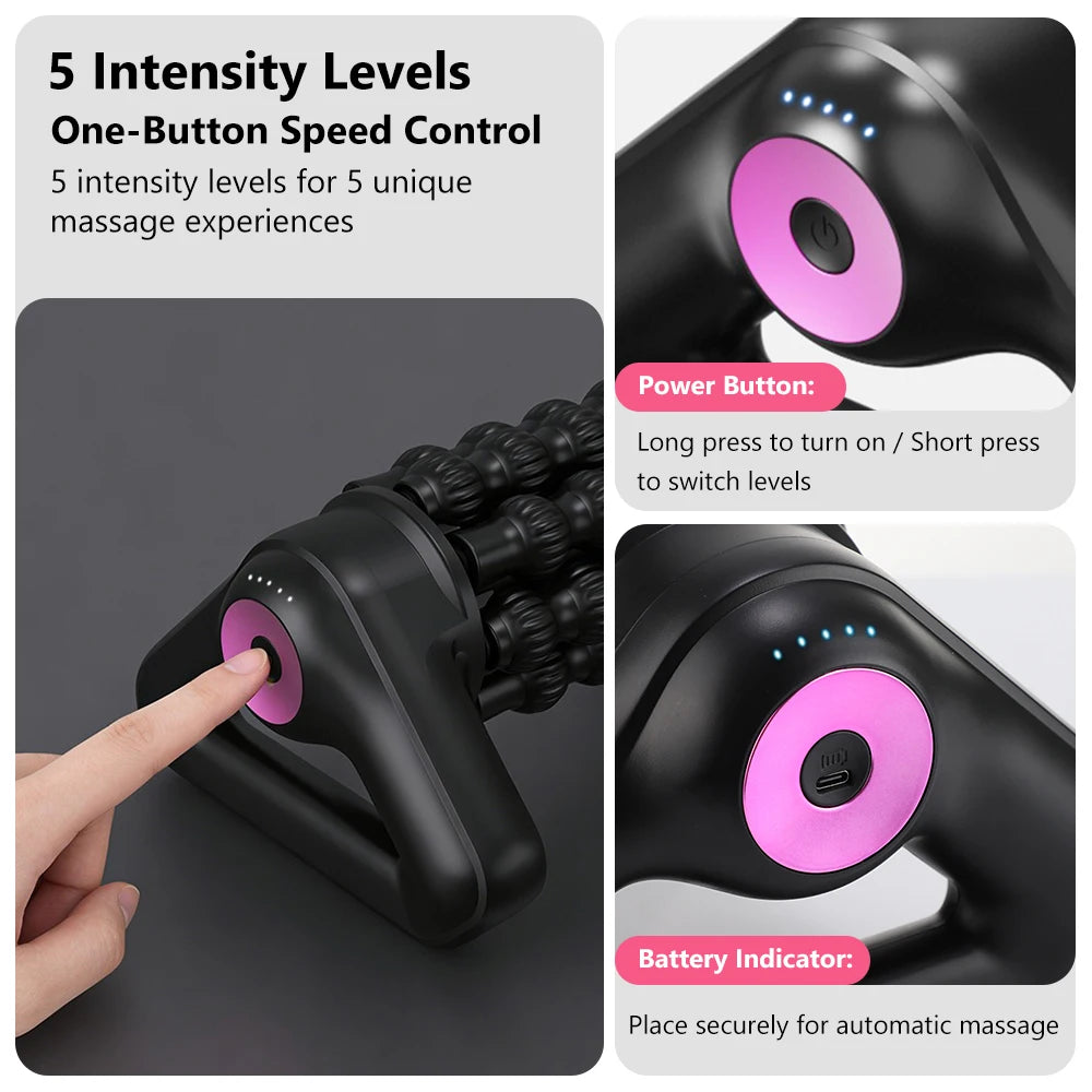 Electric Deep Tissue Muscle Roller Massager for Back and Leg Recovery