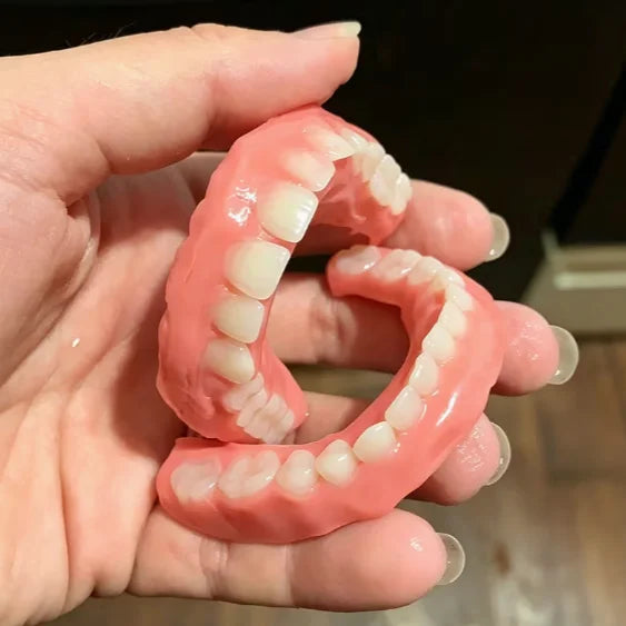 Comfort Fit Snap-On Silicone Dentures for Realistic Natural Smile - 1