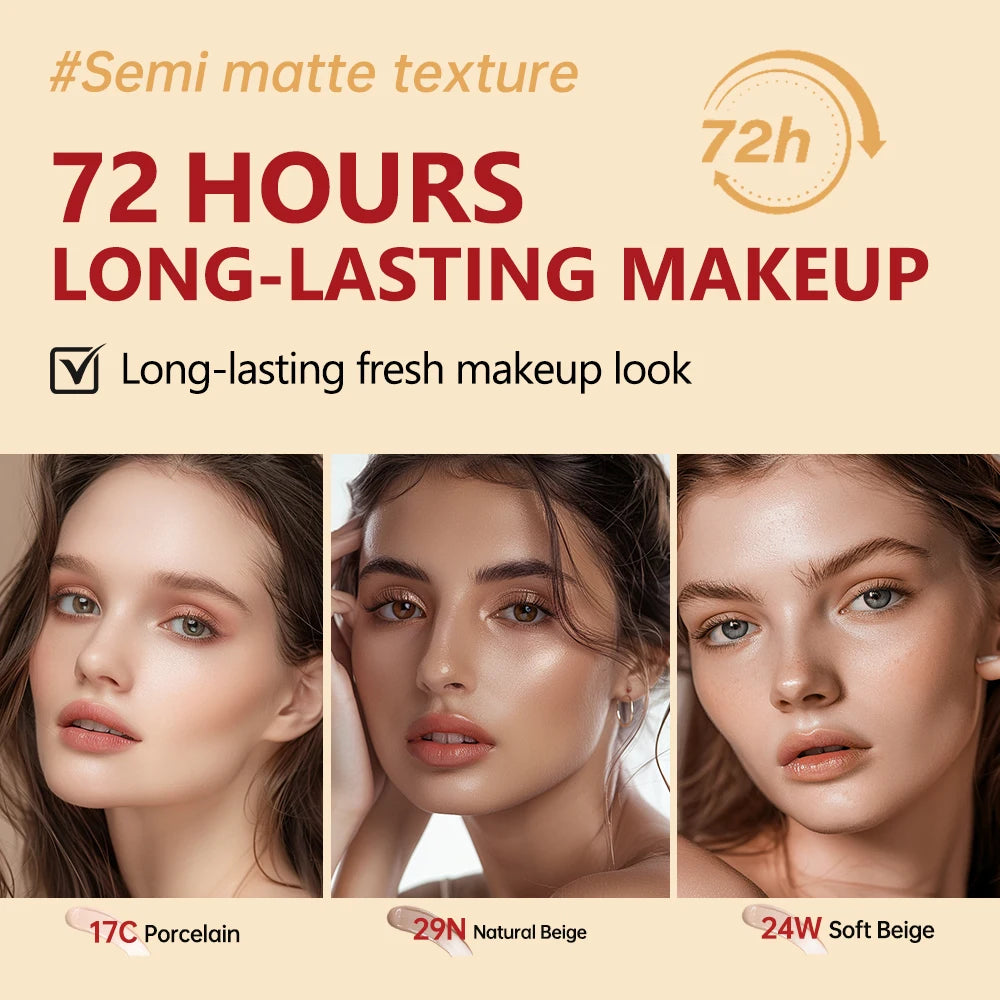 Long-Lasting Semi-Matte Cushion Foundation for Flawless Coverage - 4