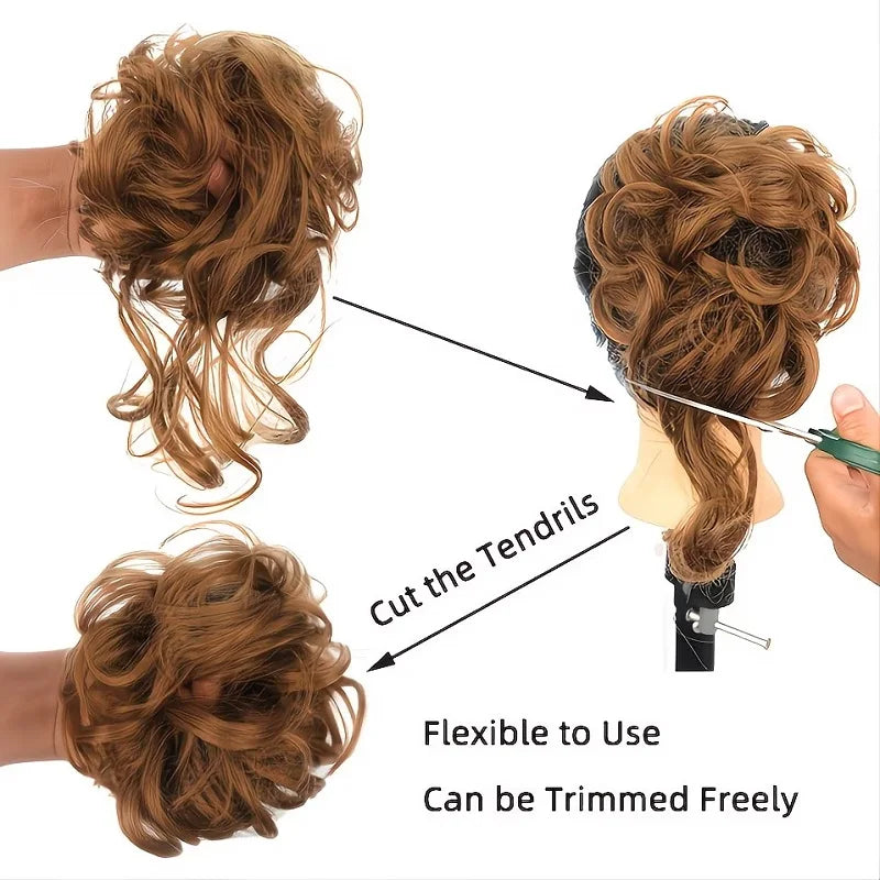 Messy Bun Hairpiece Scrunchie for Easy Elegant Hairstyles - 3