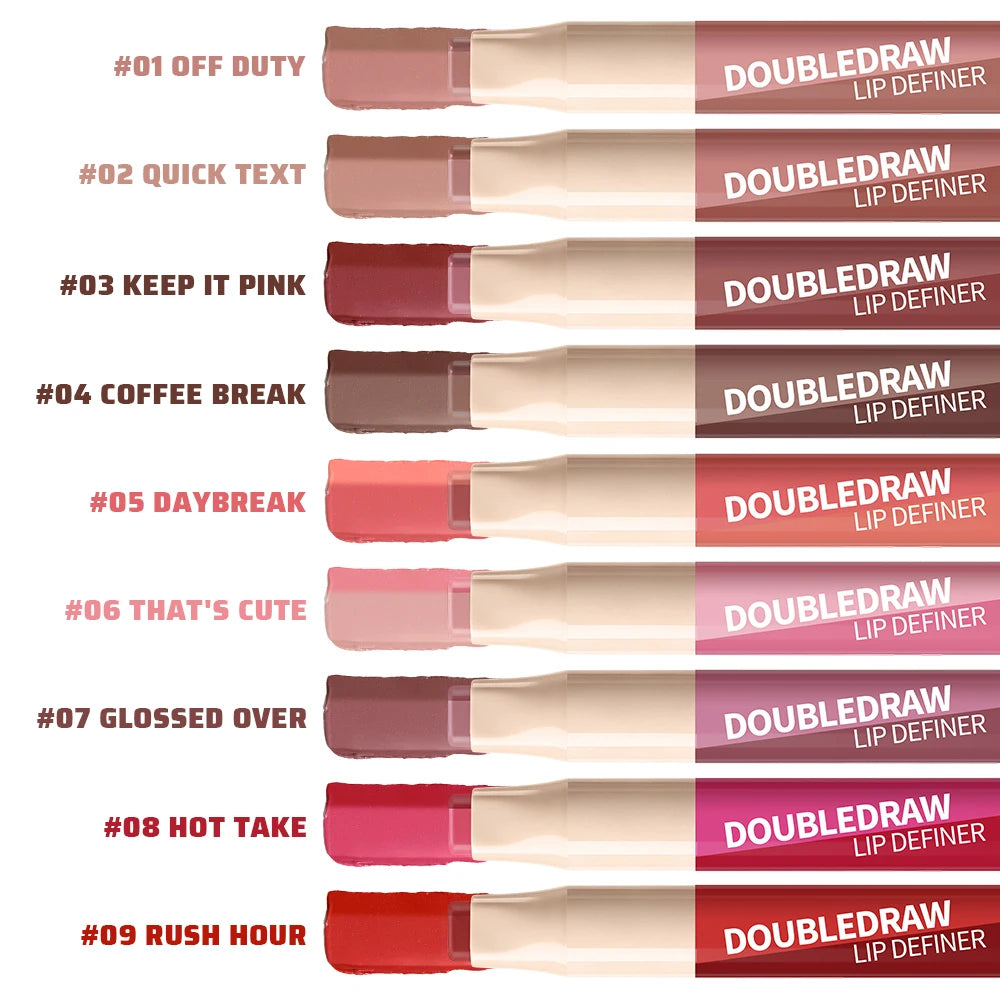 2-in-1 Dual Ended Matte Lip Contour Liner and Hydrating Gloss Pen - 9